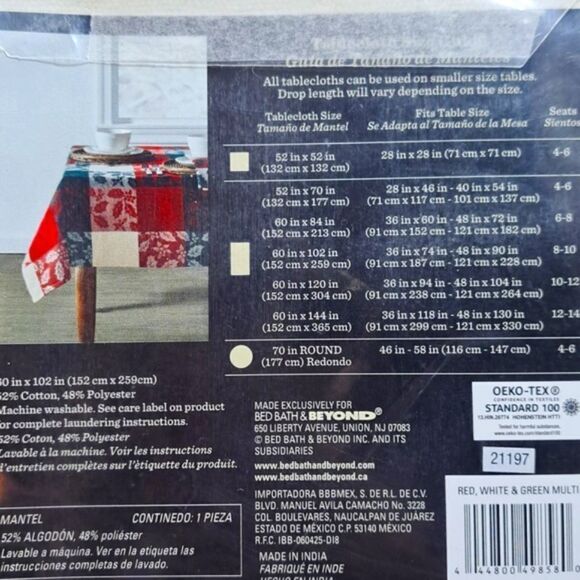 Bee & Willow Solid Hemstitch Tablecloth Vanilla Ice Gold NWT - Picture 11 of 14